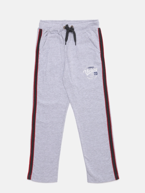 

Cherokee Boys Grey Melange Solid Straight Fit Track Pants