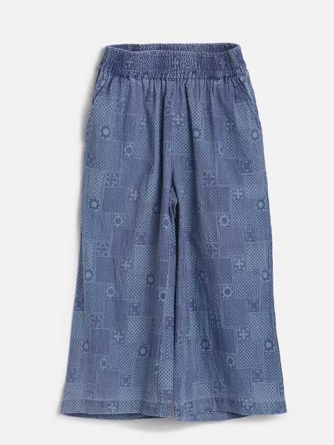 

Cherokee Girls Blue Regular Fit Printed Palazzos