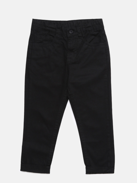 

Cherokee Boys Black Regular Fit Solid Regular Trousers