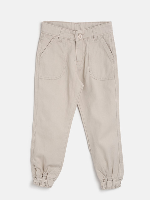 

Cherokee Boys Beige Regular Fit Solid Joggers