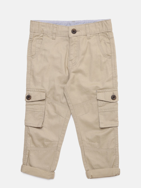 

Cherokee Boys Beige Regular Fit Solid Cargos