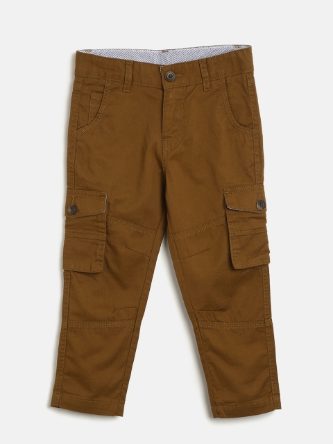 

Cherokee Boys Brown Regular Fit Solid Cargos