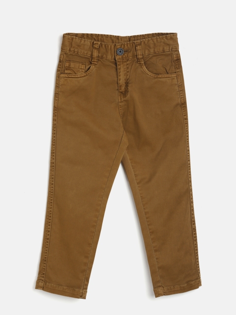 

Cherokee Boys Brown Regular Fit Solid Chinos