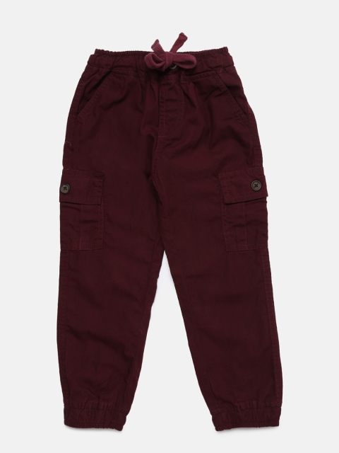 

Cherokee Boys Burgundy Regular Fit Solid Regular Trousers