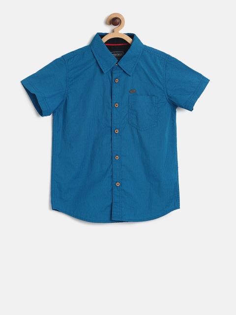 

Cherokee Boys Blue Regular Fit Self Design Casual Shirt
