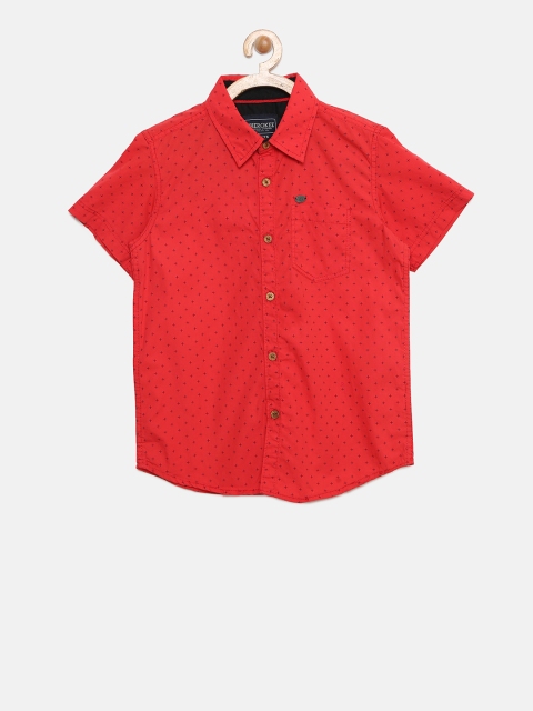 

Cherokee Boys Red Solid Casual Shirt