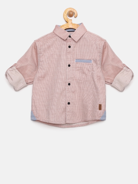 

Donuts Boys Pink Regular Fit Self Design Casual Shirt