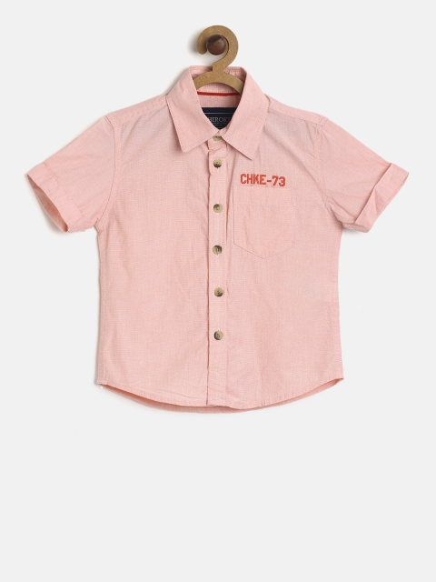 

Cherokee Boys Pink Regular Fit Solid Casual Shirt