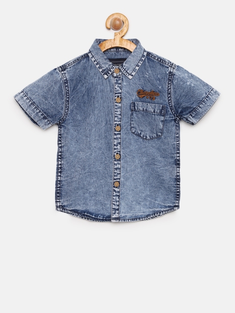 

Cherokee Boys Blue Regular Fit Denim Casual Shirt