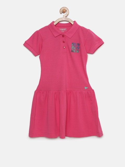 

Cherokee Girls Pink Solid Dress
