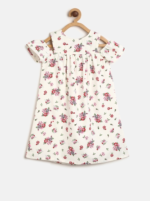 

Cherokee Girls Off-White Printed A-Line Dress