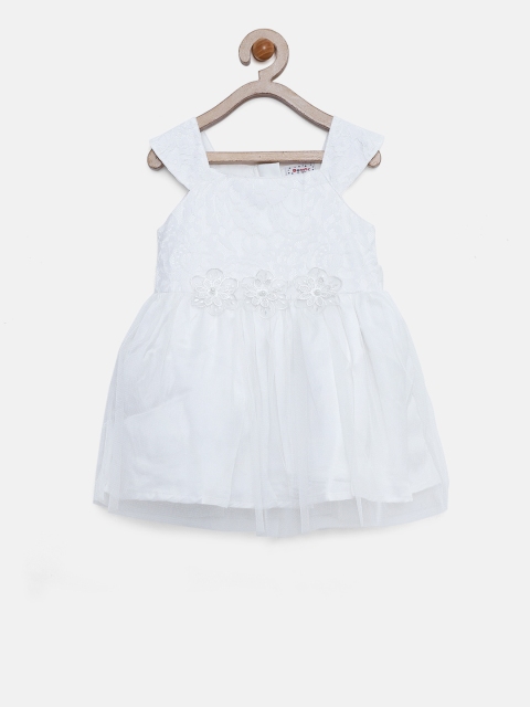 

Donuts Girls White Solid A-Line Dress