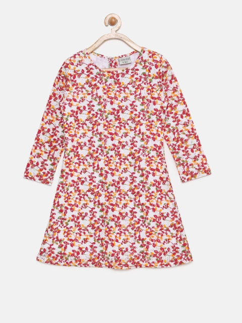 

Cherokee Girls White Floral Print A-Line Dress