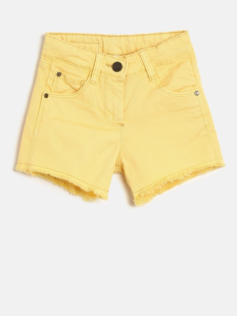 

Cherokee Girls Yellow Solid Regular Fit Regular Shorts