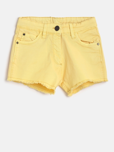 

Cherokee Girls Yellow Solid Regular Fit Regular Shorts