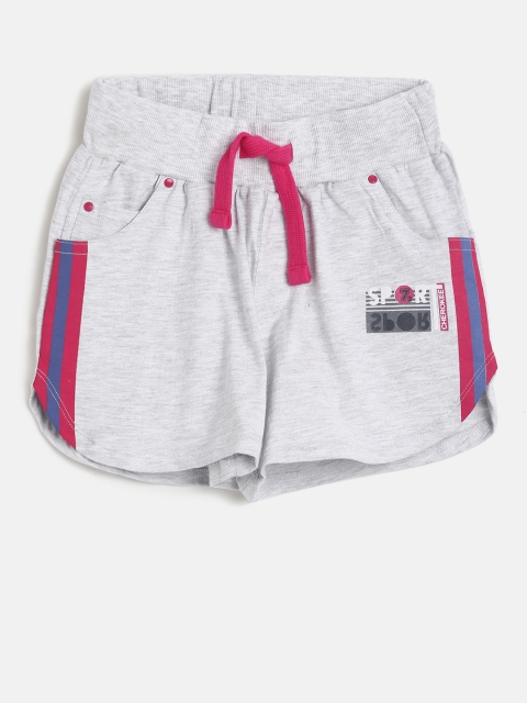

Cherokee Girls Grey Melange Solid Regular Fit Regular Shorts