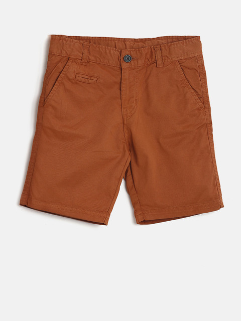 

Cherokee Boys Rust Brown Solid Regular Fit Regular Shorts