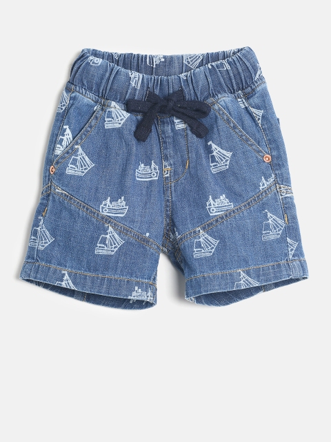 

Donuts Boys Blue Printed Regular Fit Regular Shorts