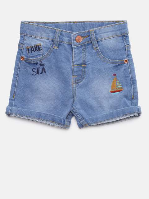 

Donuts Boys Blue Solid Regular Fit Regular Shorts