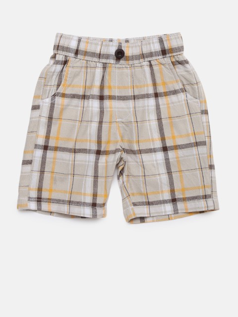 

Cherokee Boys Beige Checked Regular Fit Regular Shorts
