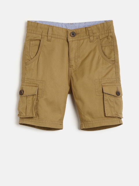 

Cherokee Boys Khaki Solid Regular Fit Cargo Shorts