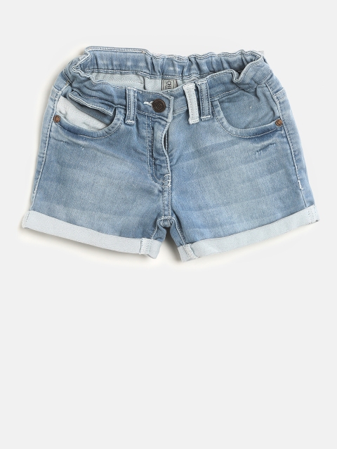 

Cherokee Girls Blue Solid Regular Fit Denim Shorts