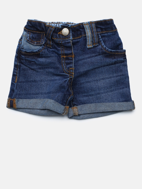 

Donuts Girls Blue Solid Regular Fit Denim Shorts