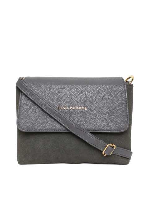 

Lisa Haydon for Lino Perros Grey Solid Sling Bag