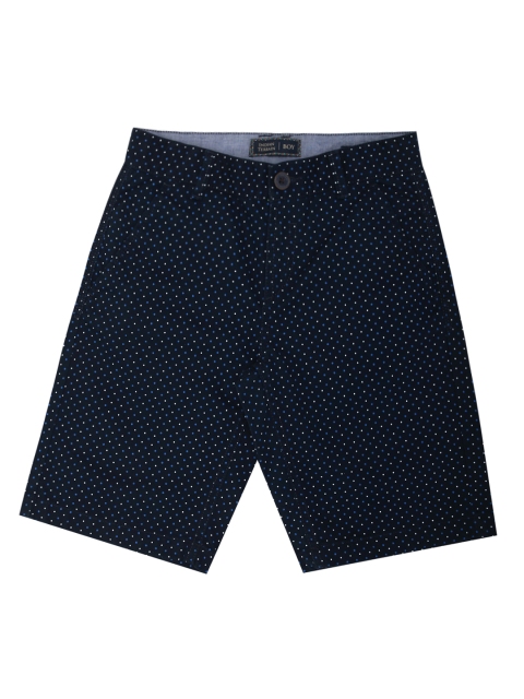 

Indian Terrain Boys Navy Blue Printed Regular Fit Shorts