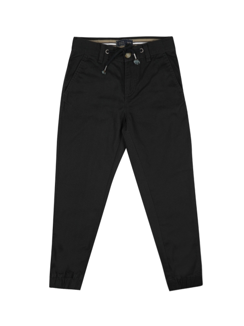 

Indian Terrain Boys Black Regular Fit Solid Joggers
