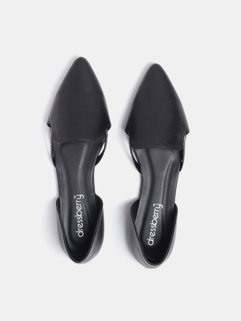 

DressBerry Women Black Solid Ballerinas