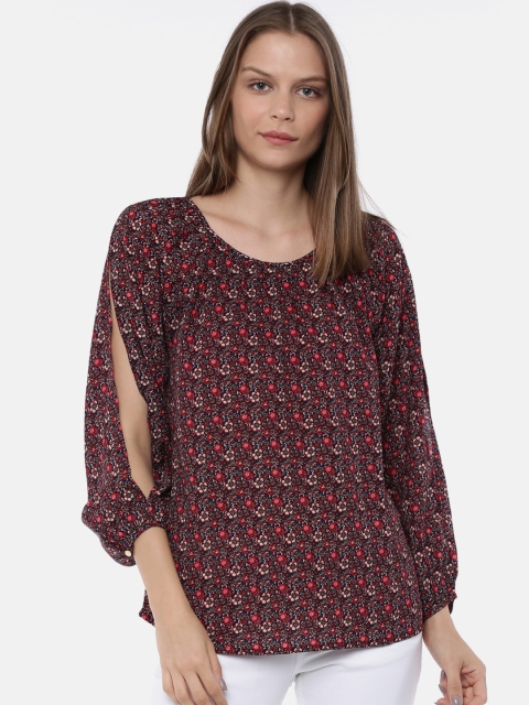 

SCULLERS Women Red Floral Printed Top