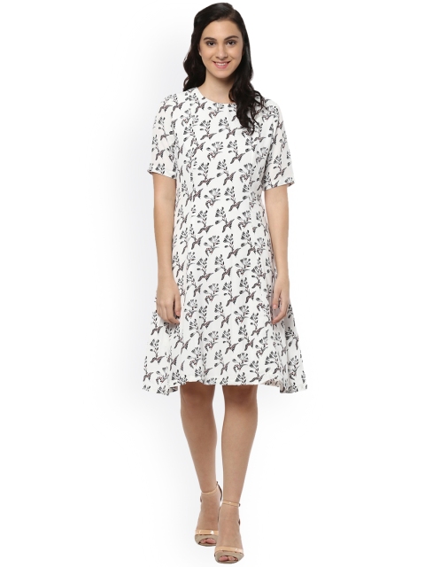 

Allen Solly Woman Women White Printed A-Line Dress