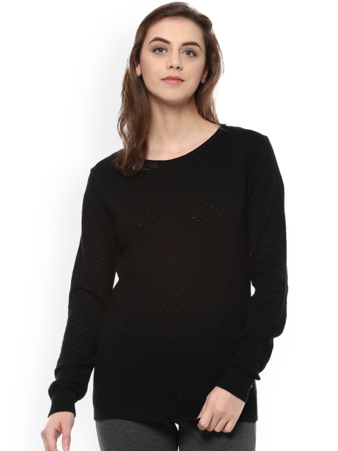 

Allen Solly Woman Women Black Self Design Top