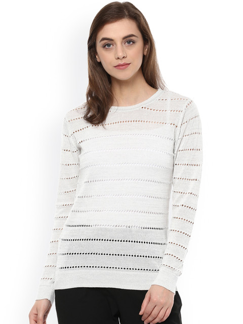 

Allen Solly Woman Women White Self Design Top
