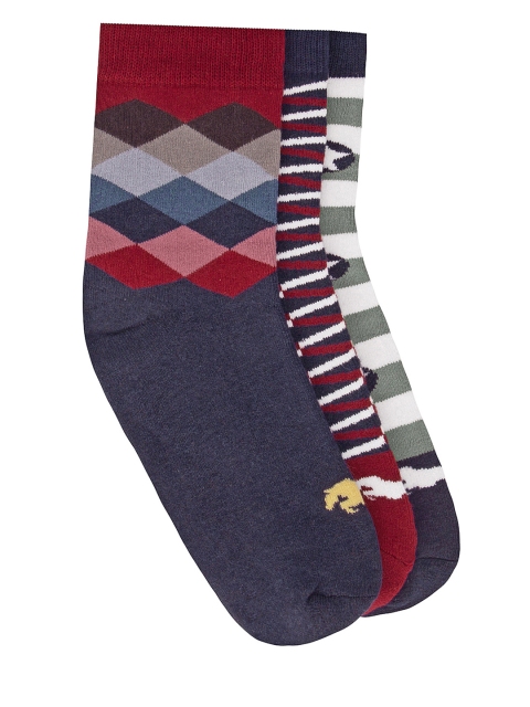 

JUMP USA Men Pack of 3 Ankle Length socks, White