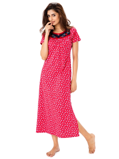 

PrettySecrets Magenta Printed Nightdress