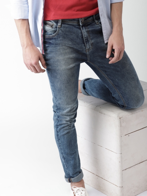 

Harvard Men Blue Skinny Fit Mid-Rise Clean Look Stretchable Jeans