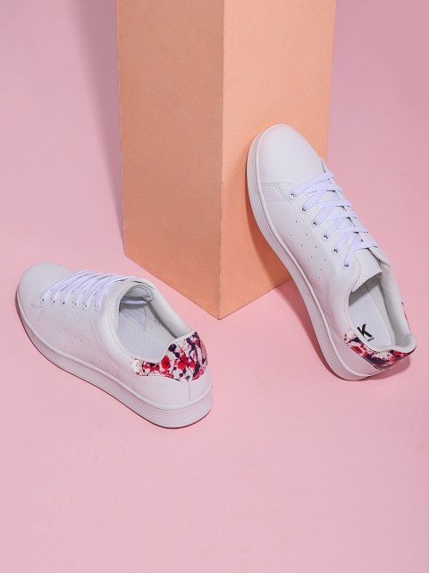 

Kook N Keech Women White Perforated Sneakers