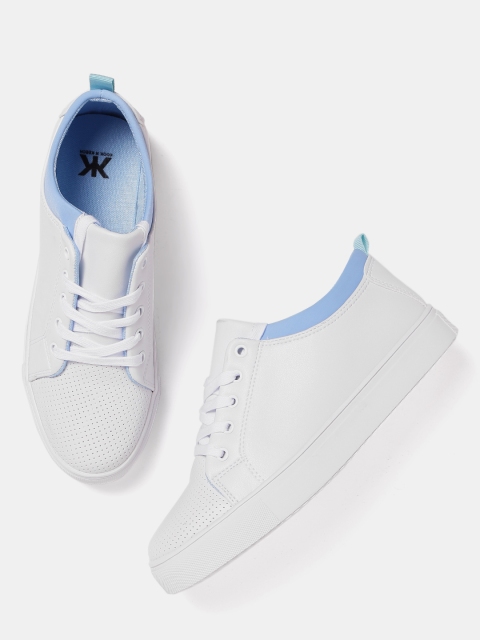 

Kook N Keech Women White Perforated Sneakers