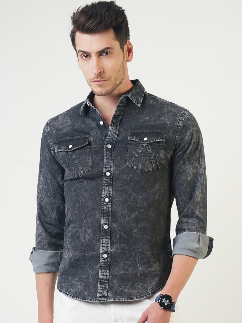 

Blue Saint Men Grey Smart Slim Fit Solid Casual Shirt