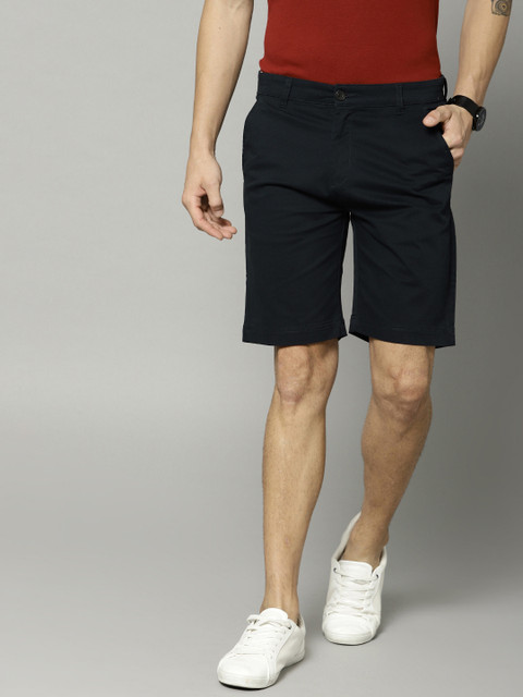 

French Connection Men Navy Blue Solid Shorts
