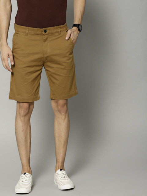 

French Connection Men Khaki Solid Shorts