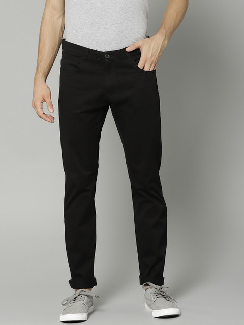 

French Connection Men Black Regular Fit Solid Chinos