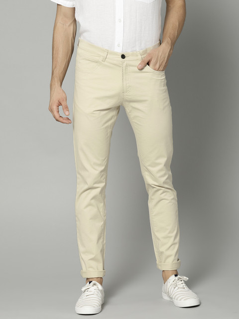 

French Connection Men Beige Regular Fit Solid Chinos