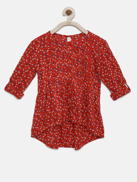 

U.S. Polo Assn. Kids Girls Red Solid Top