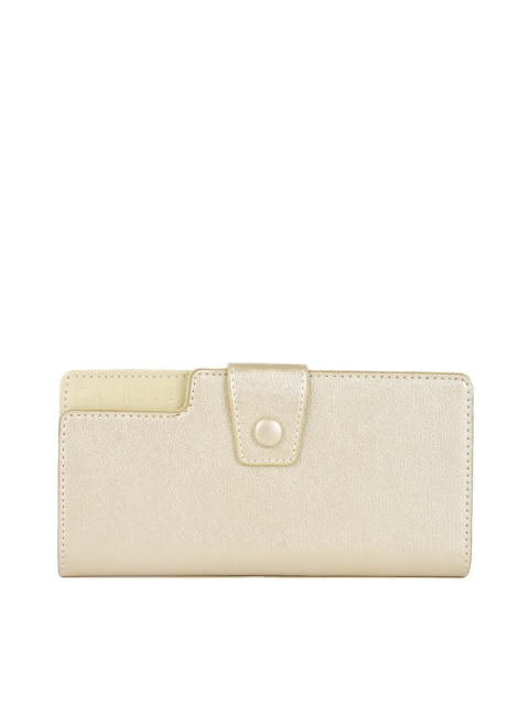 

Caprese Women Gold-Toned Solid Zip Around Wallet