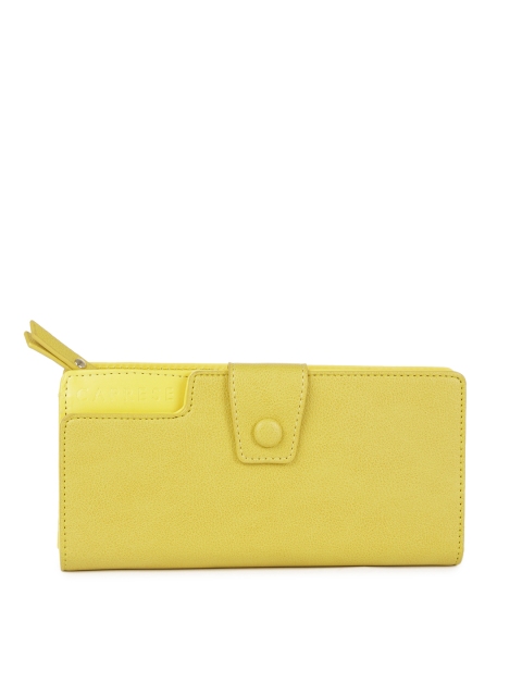 

Caprese Women Yellow Solid Zip Around Wallet