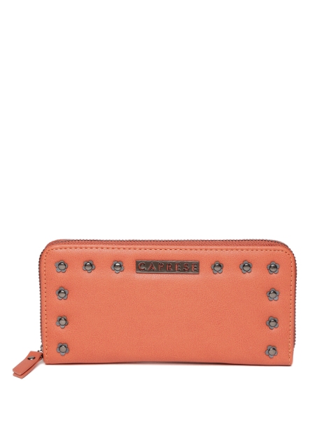 

Caprese Women Orange Solid Zip Around Wallet