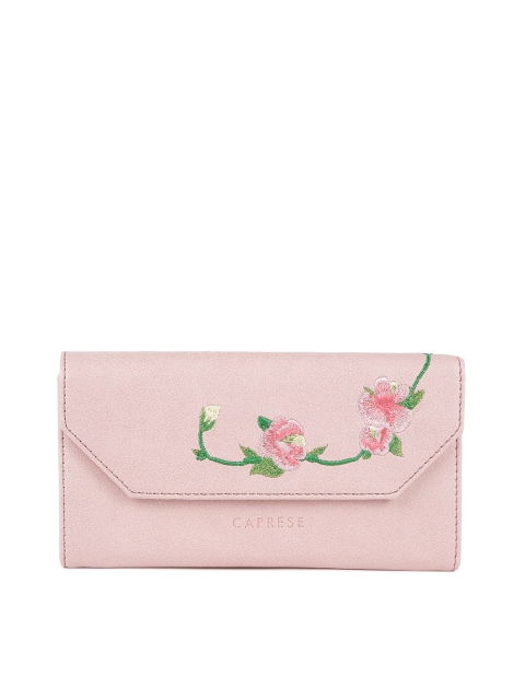 

Caprese Women Pink Solid Two Fold Wallet